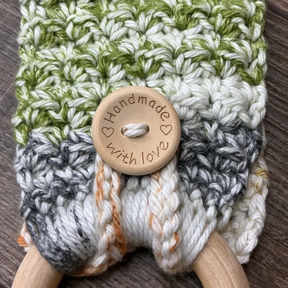 Kitchen Tea Hand Towel Holder Topper Cotton Wood‎ Handcrafted Handmade Crochet